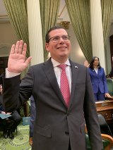 Rudy Salas is sworn in for his fourth term on Dec. 2 at the California State Capitol.